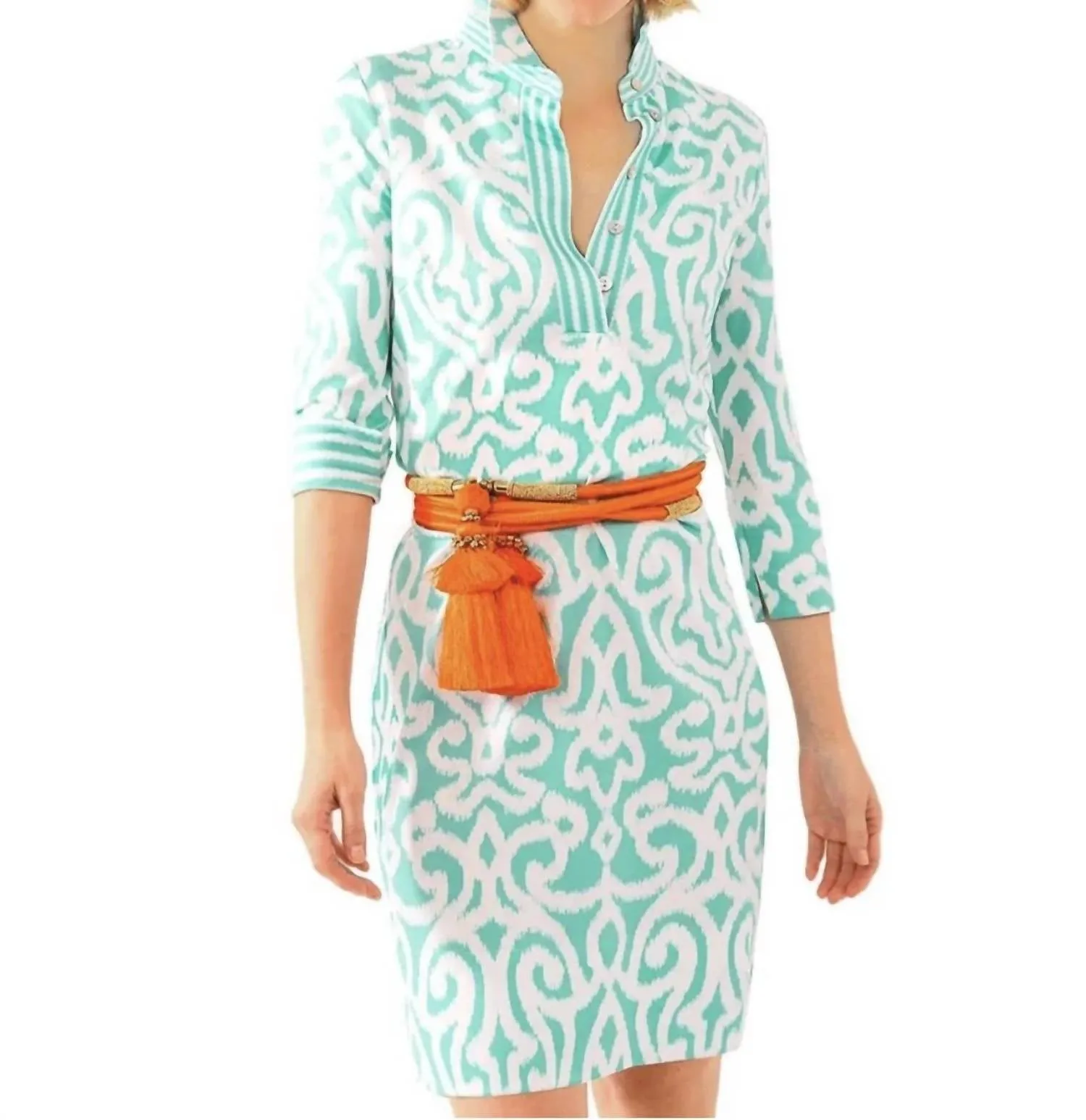 Everywhere Dress in Aqua Print