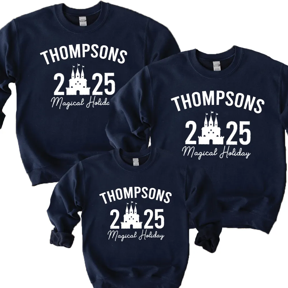 Family Magical Trip Personalised Name & Year Sweatshirts breastfeeding tops cheap