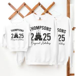 Family Magical Trip Personalised Name & Year Sweatshirts breastfeeding tops cheap