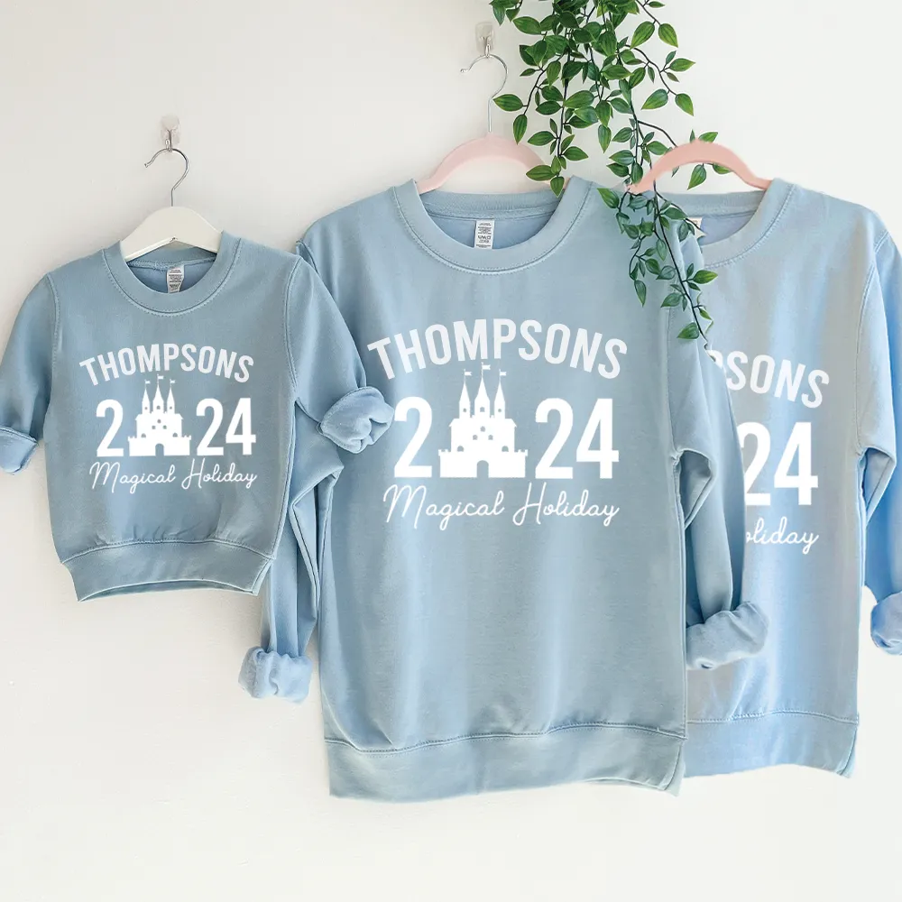 Family Magical Trip Summer Personalised Name & Year Sweatshirts