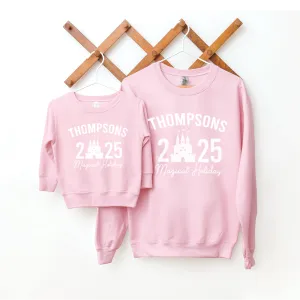 Family Magical Trip Summer Personalised Name & Year Sweatshirts breastfeeding tops cheap