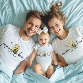Family Hunny Bear Personalised Year Family T-Shirts discount mum dresses