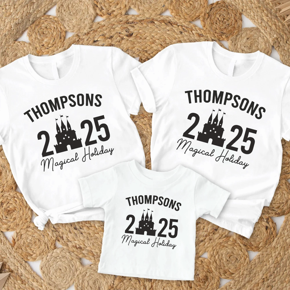 Family Magical Trip Personalised Name & Year T-Shirts