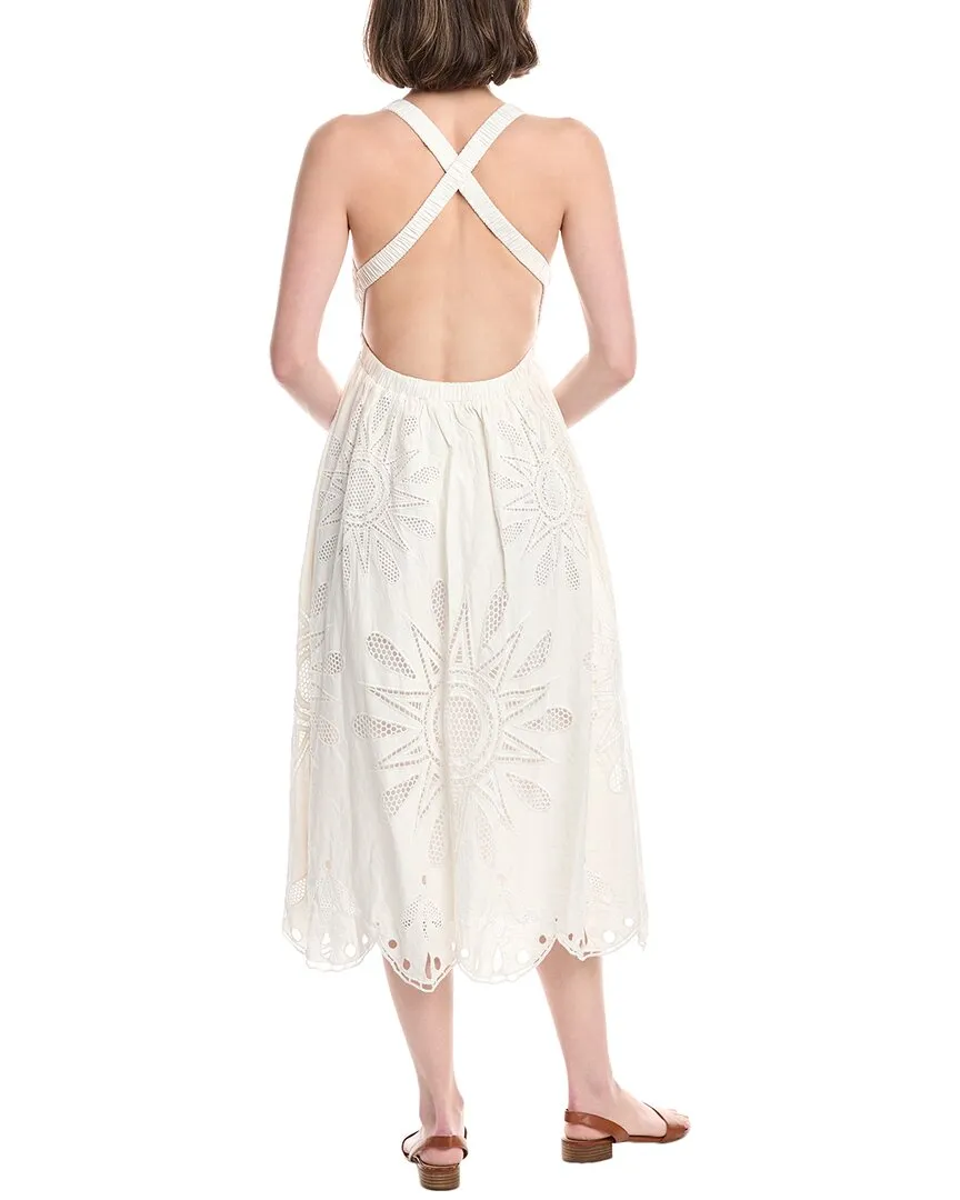 FARM Rio Richelieu Linen-Blend Maxi Dress
