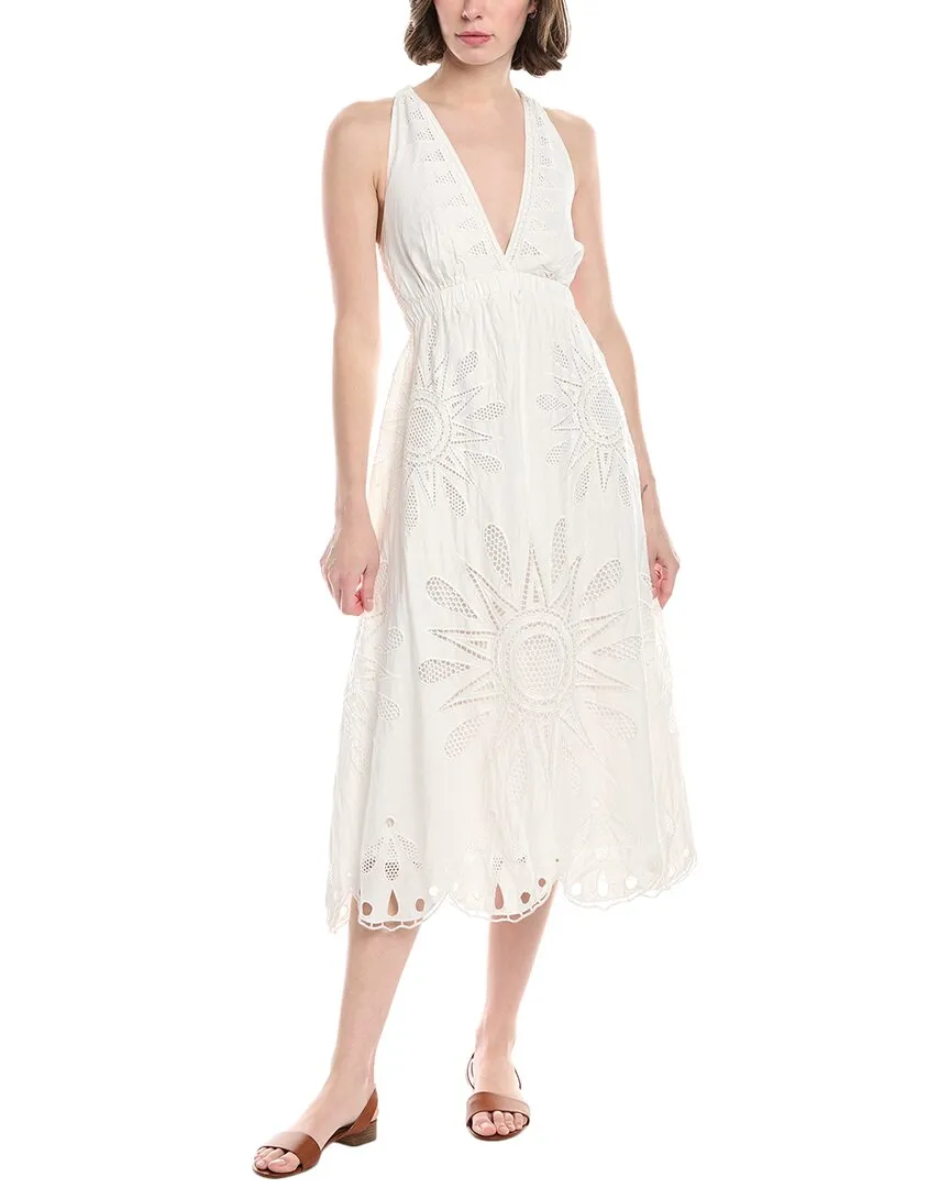 FARM Rio Richelieu Linen-Blend Maxi Dress