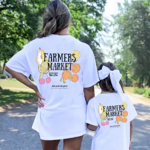 Farmers Market Front & Back Logo Matching T-Shirt nursing tops best deals