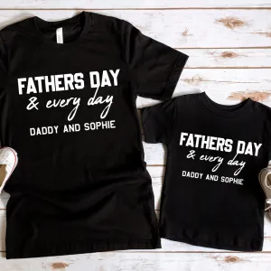 Fathers Day & Every Day Dad Matching Black T-Shirts mens dad clothes online