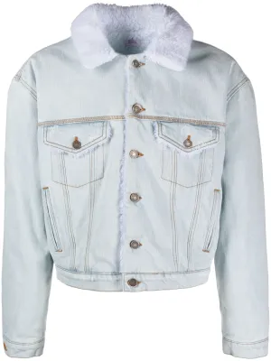 Faux-Fur Collar Denim Jacket winter jackets clearance