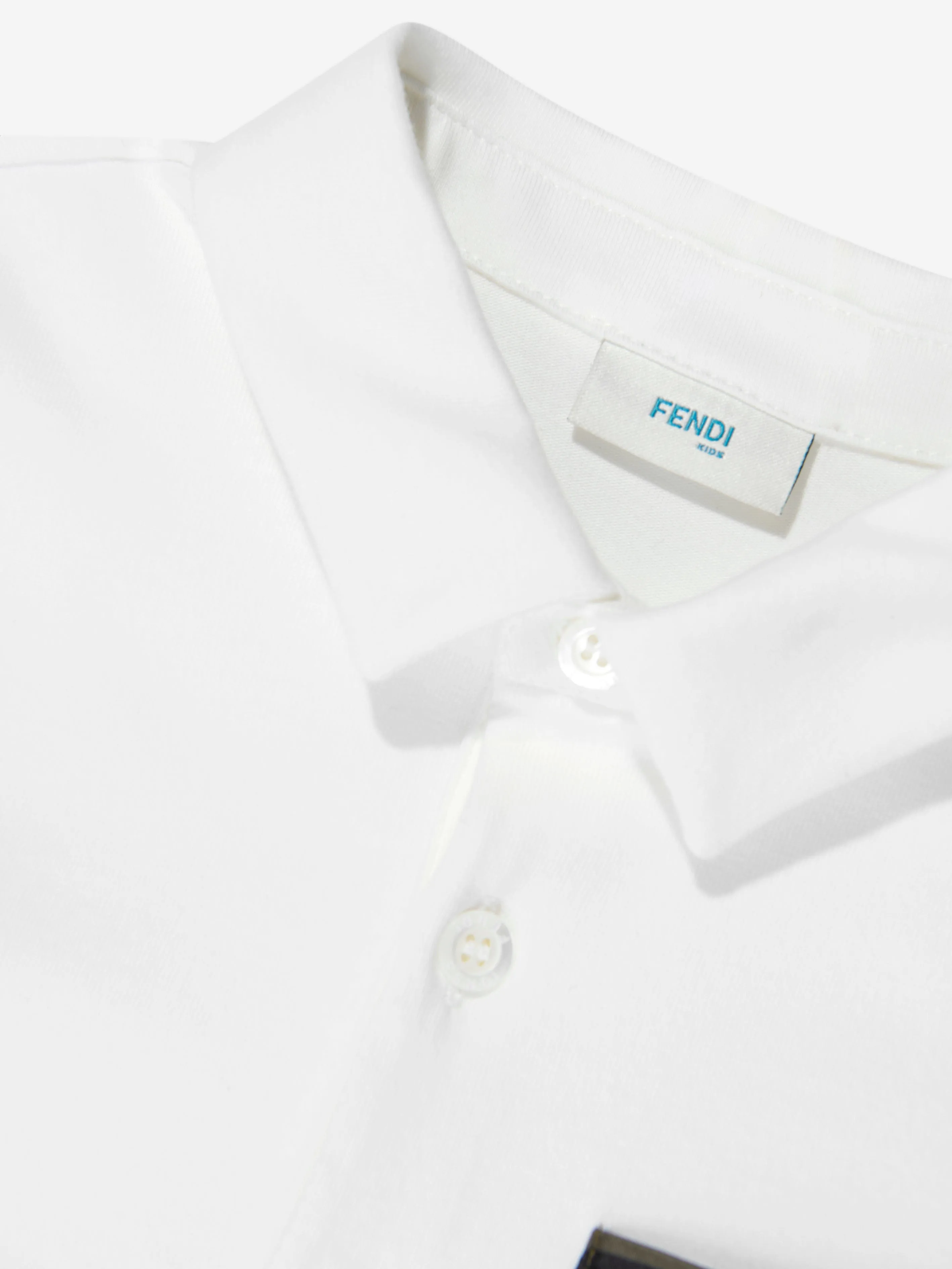 Fendi Baby Boys FF Logo Polo-Shirt in Weiß