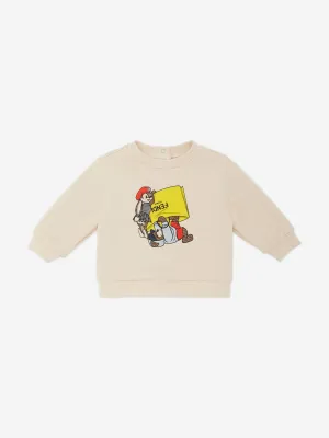 Fendi Baby Grafik-Sweatshirt in Beige