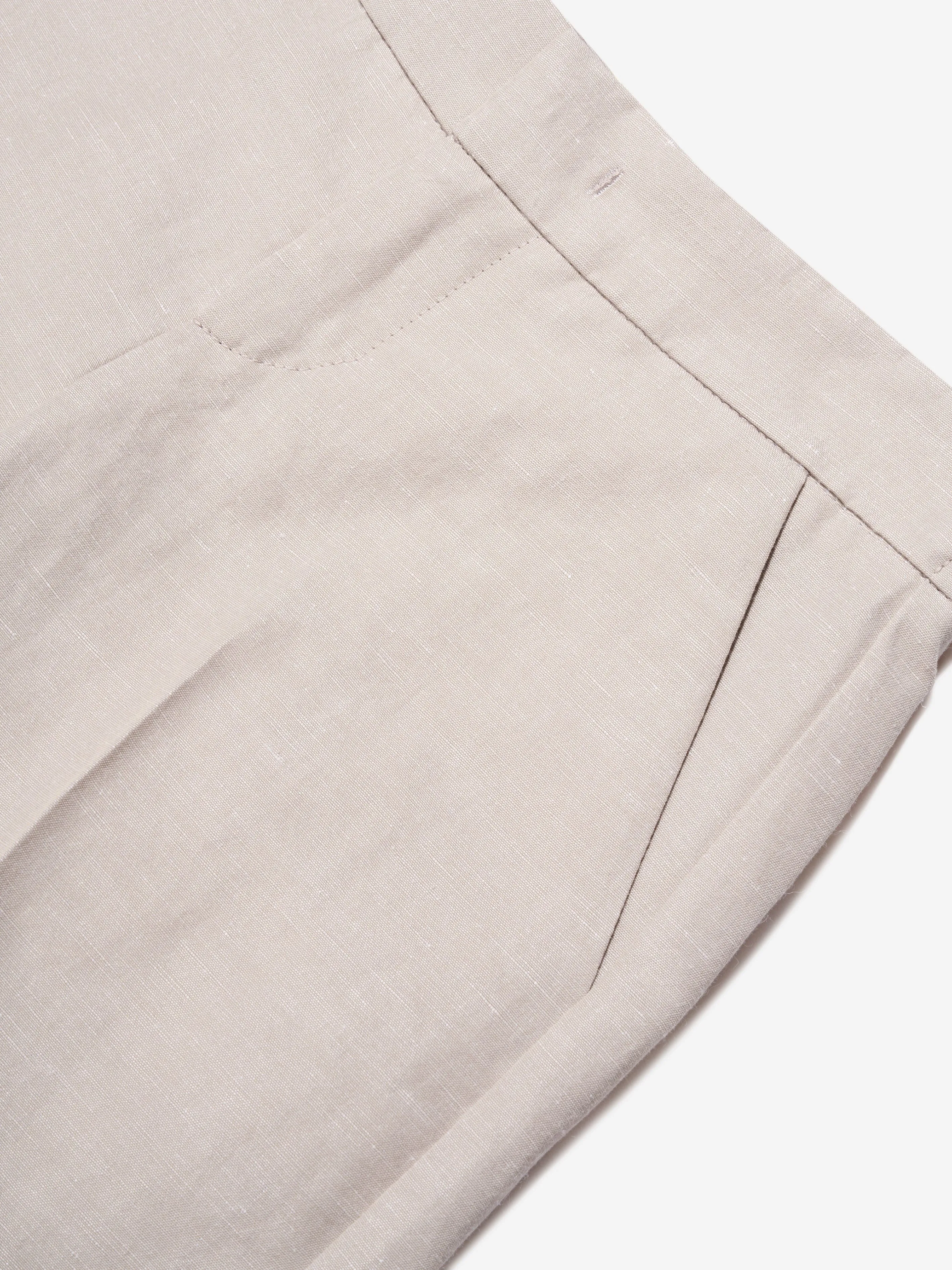 Fendi Boys Baumwoll- und Leinenhose in Beige