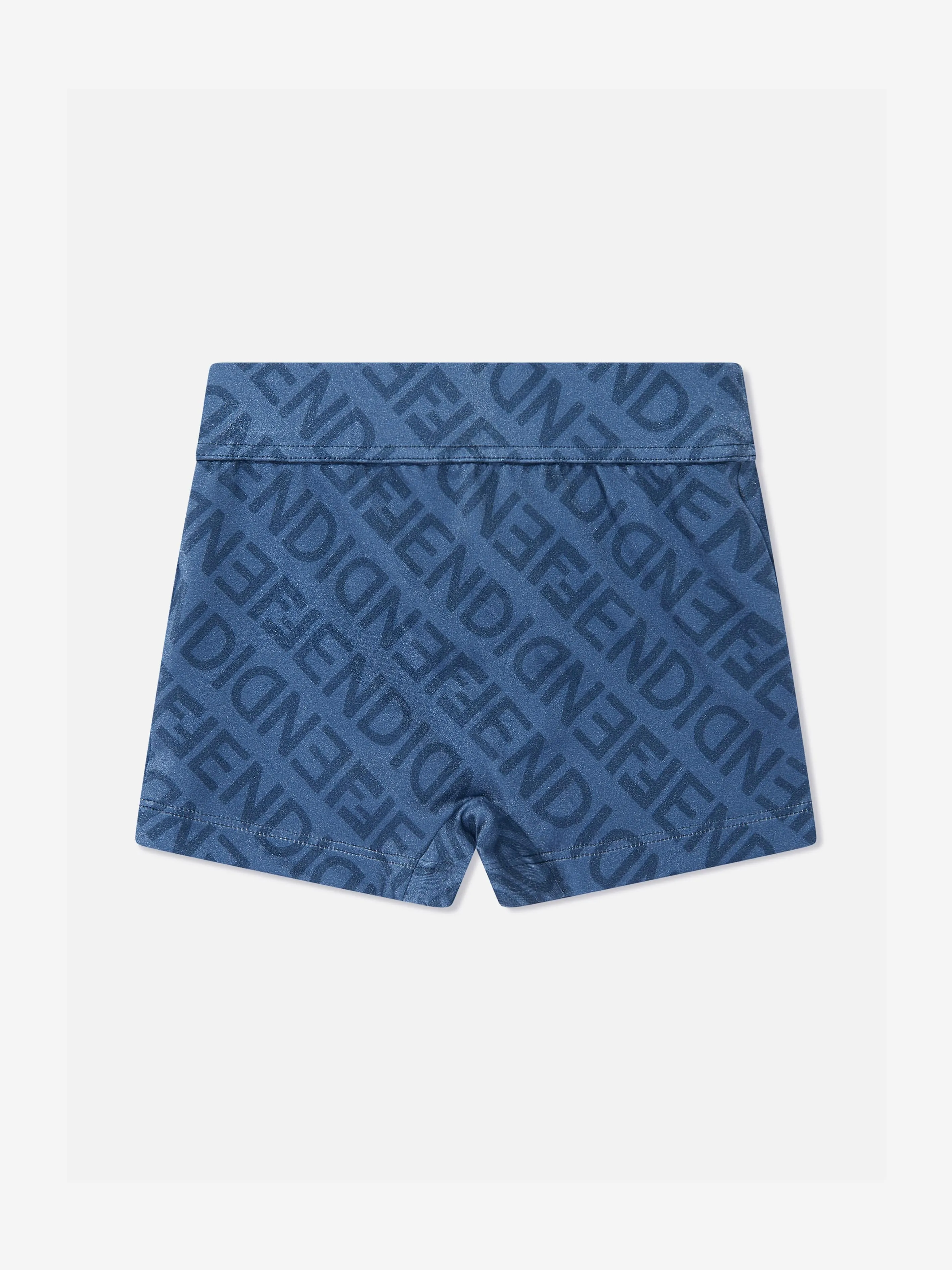 Fendi Boys FF Logo Badeshorts in Blau