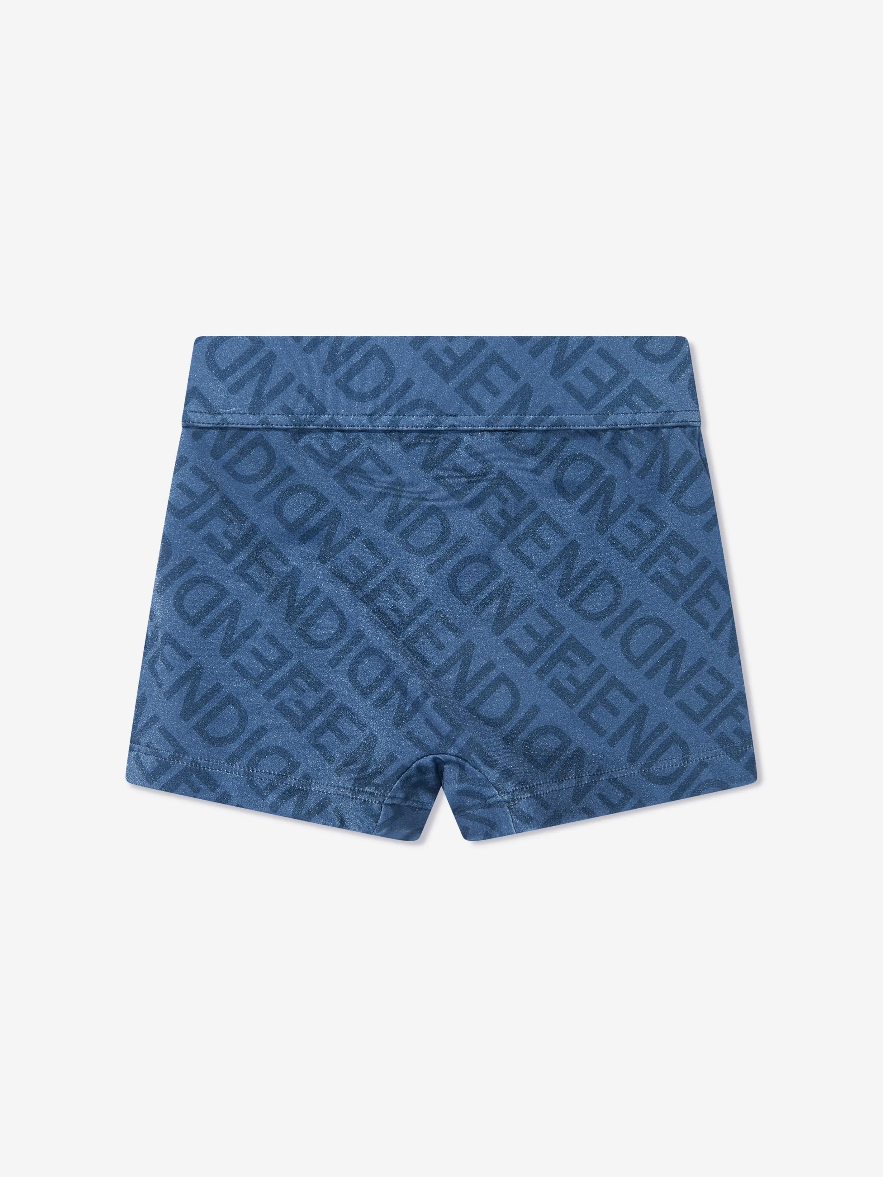 Fendi Boys FF Logo Badeshorts in Blau