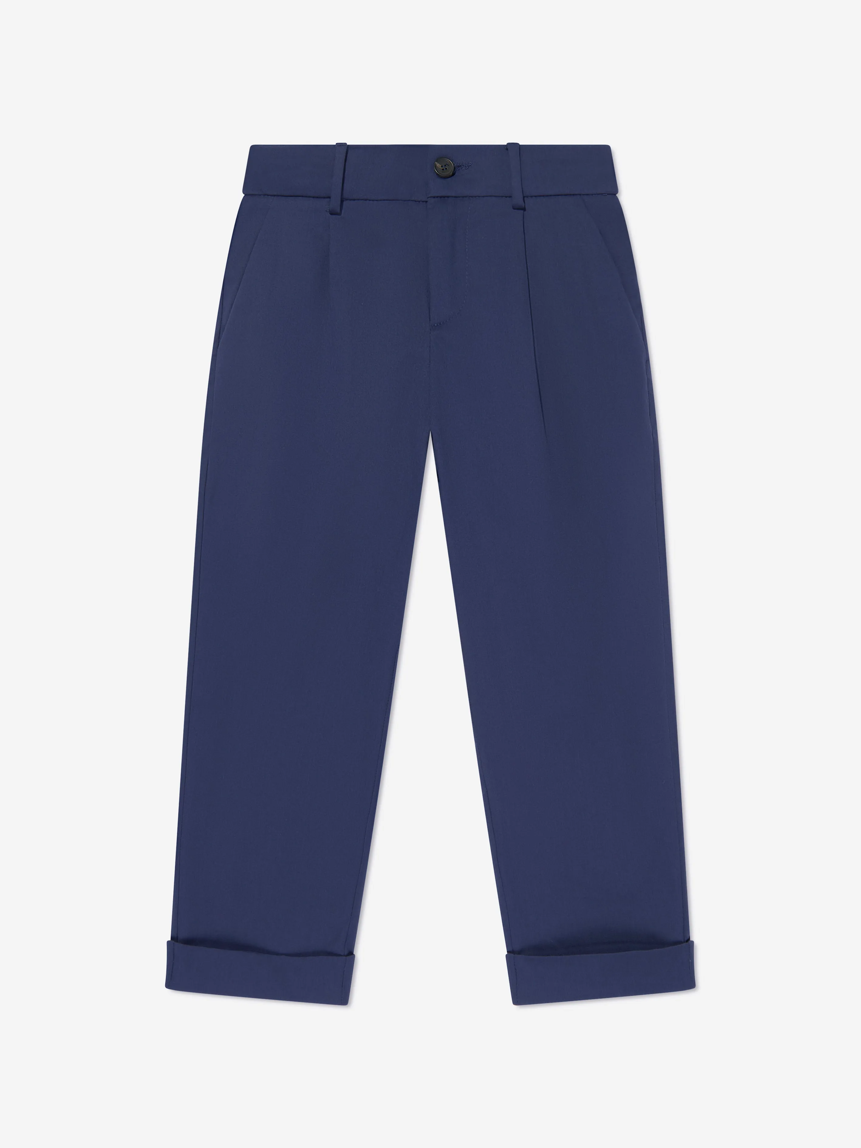 Fendi Boys Gabardine Stretch Hose in Marineblau