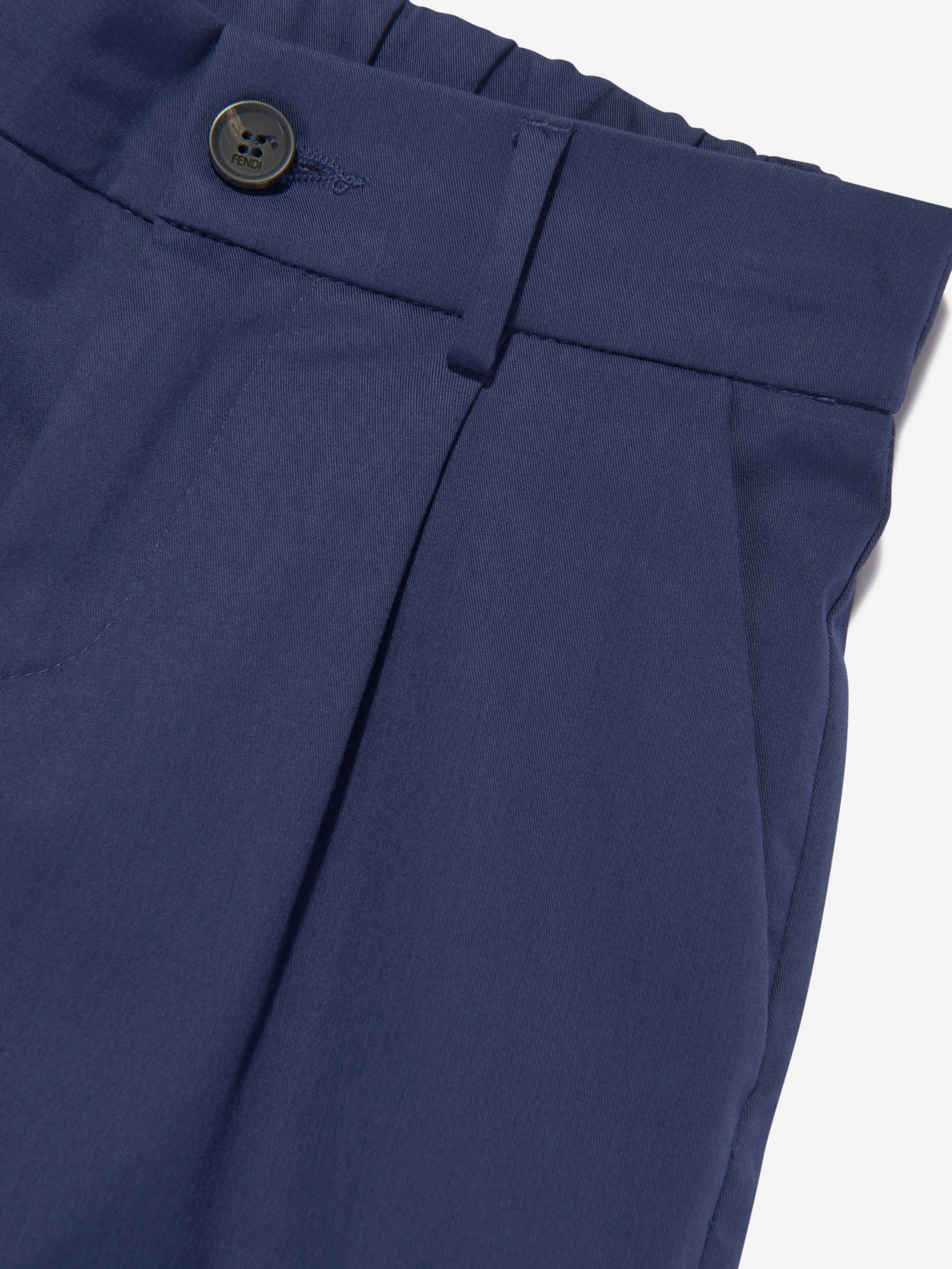 Fendi Boys Gabardine Stretch Hose in Marineblau