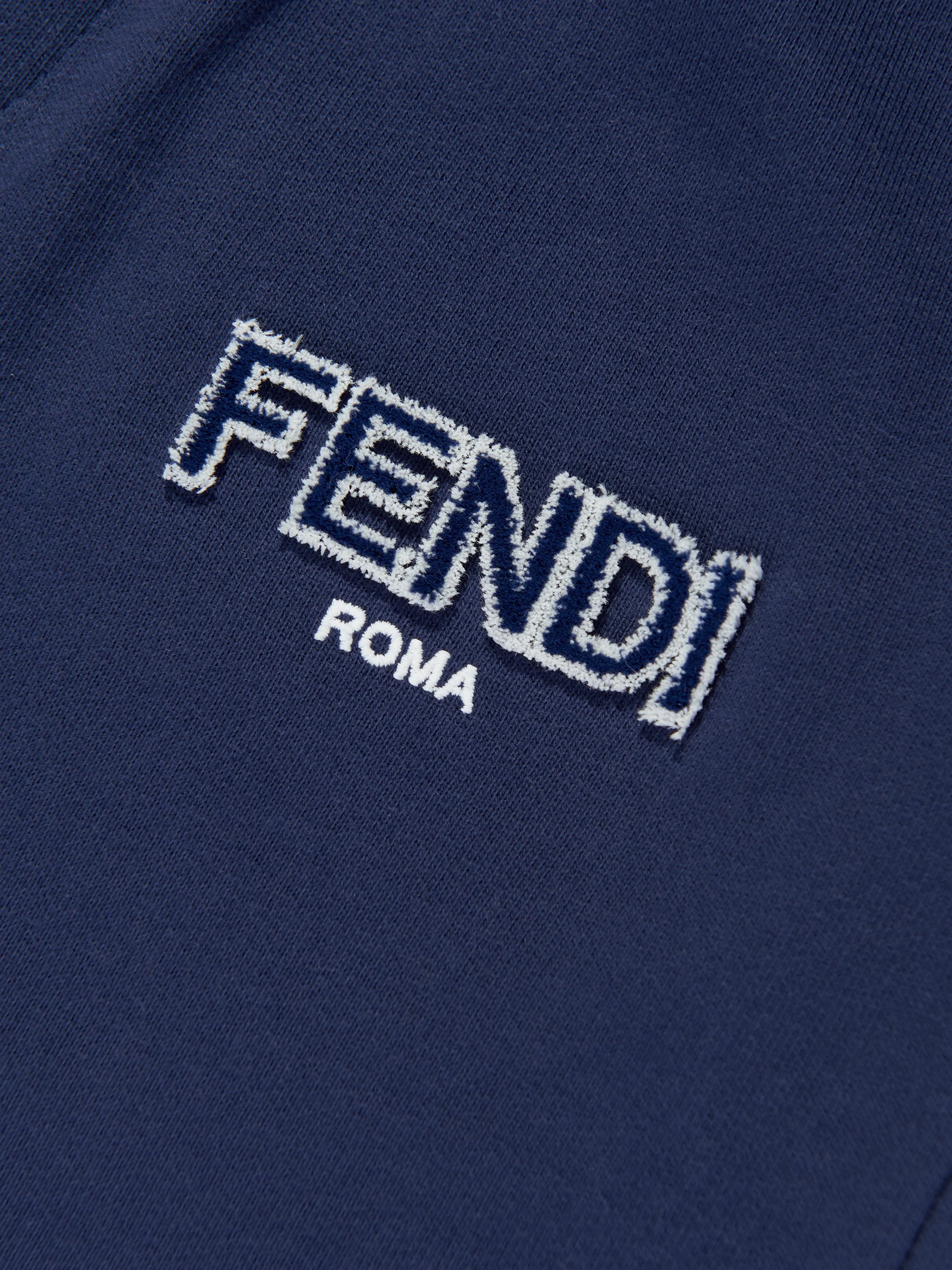 Fendi Boys Logo Joggerhose in Marineblau