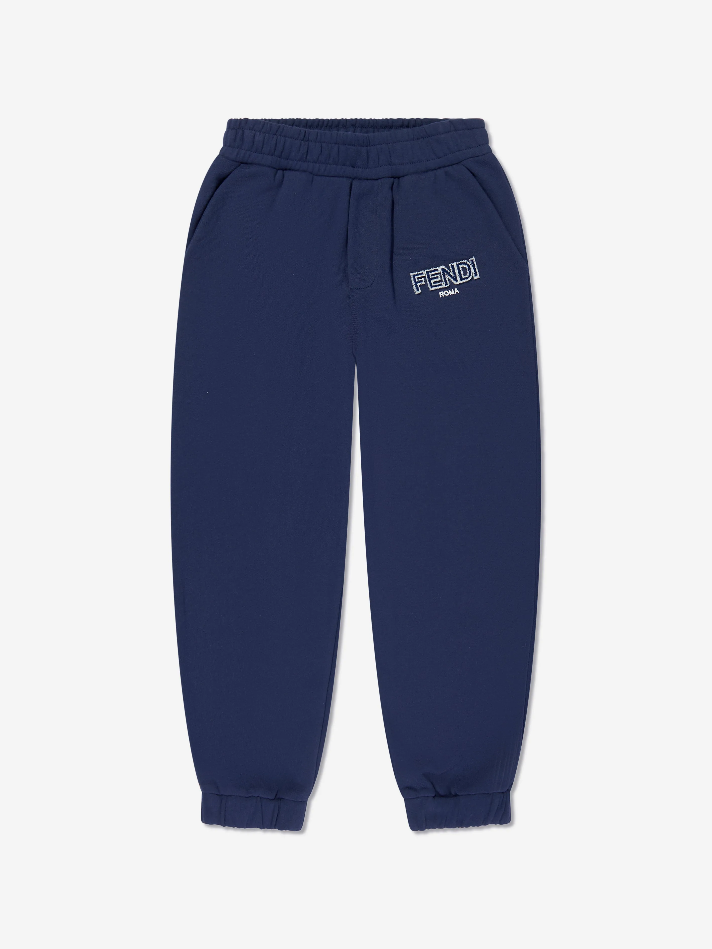 Fendi Boys Logo Joggerhose in Marineblau