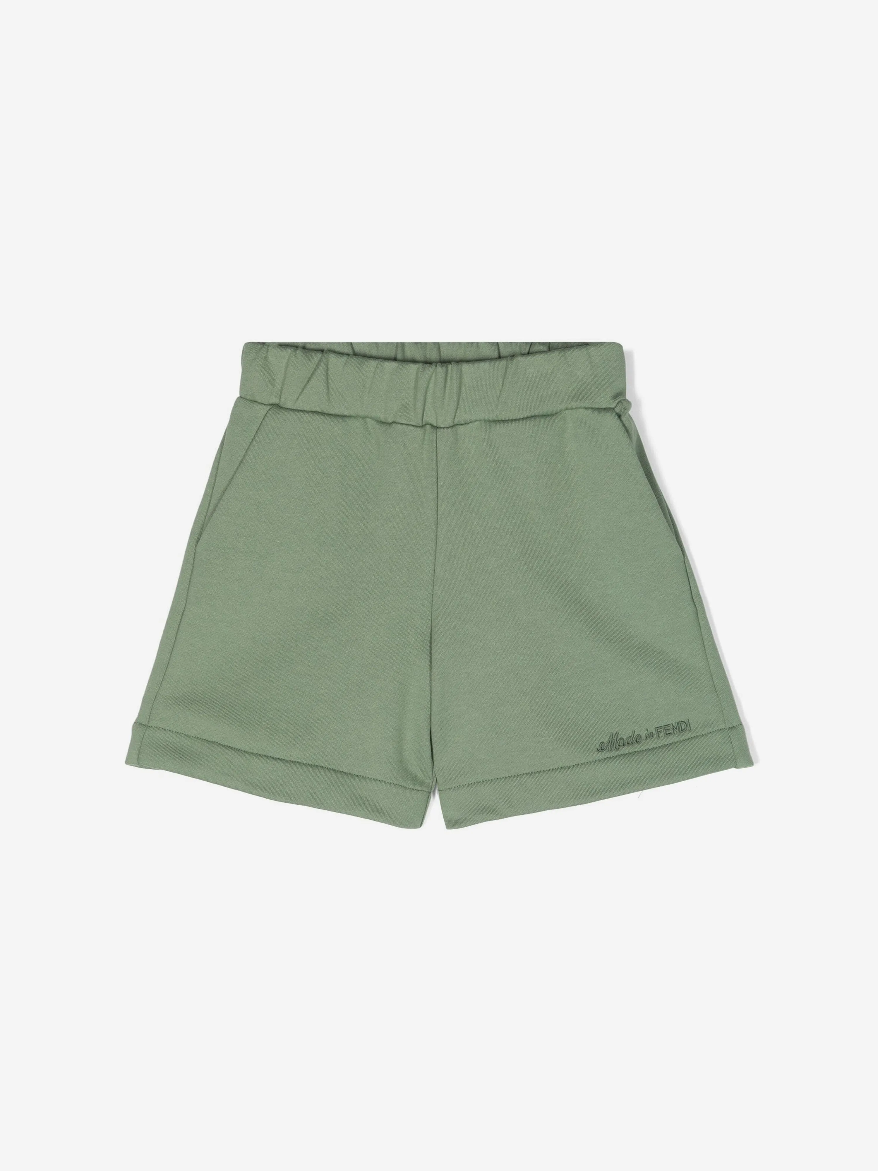 Fendi Boys Logo Shorts in Grün