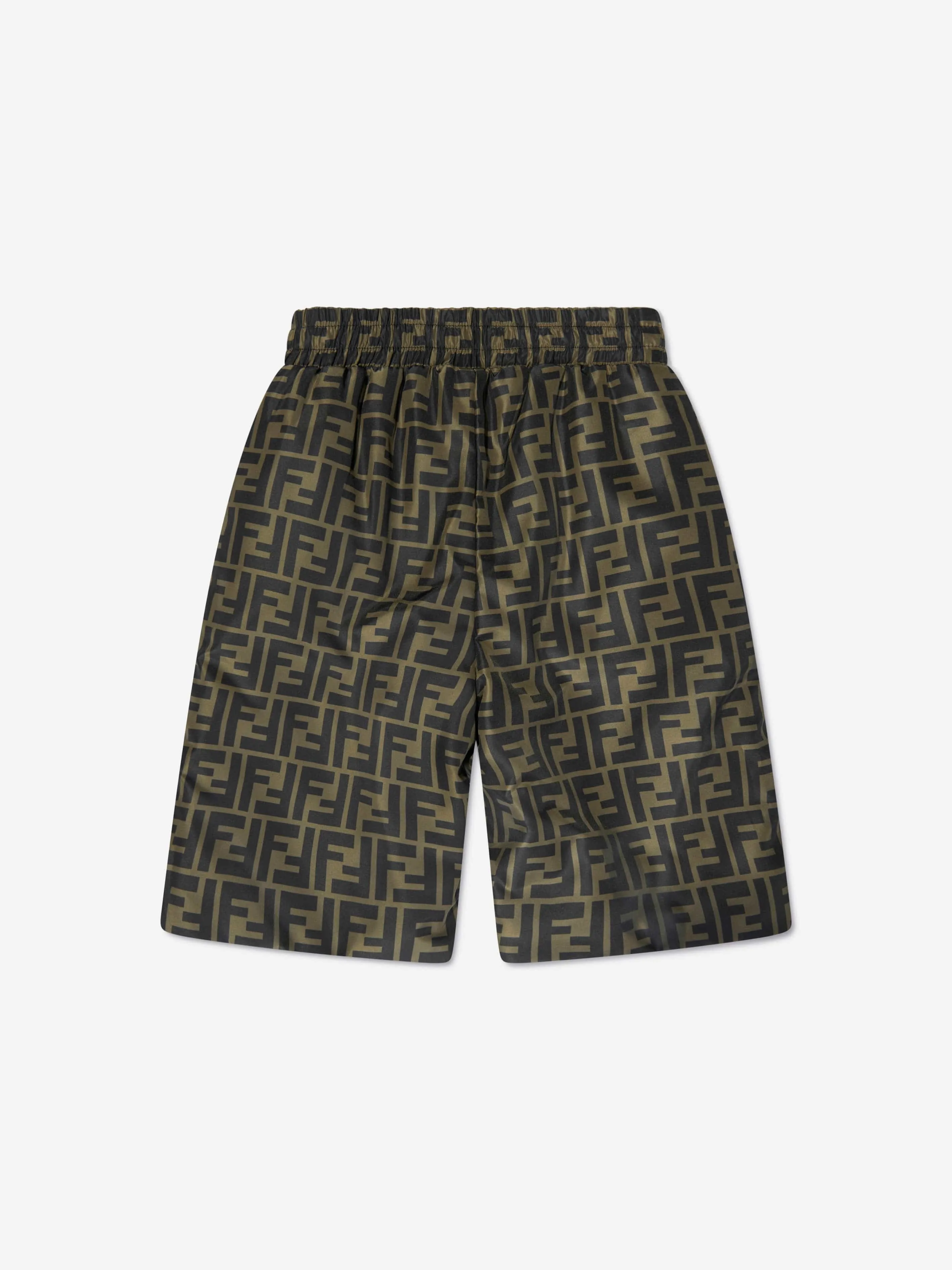 Fendi Boys Umkehrbare Bermuda-Shorts in Marineblau