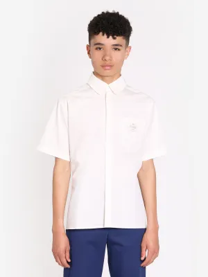 Fendi Boys Kurzarm-Logo-Shirt in Weiß