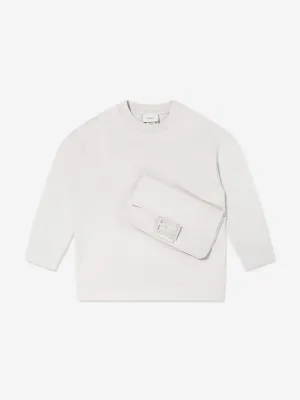 Fendi Kids Baguette Pocket Sweatshirt Elfenbein