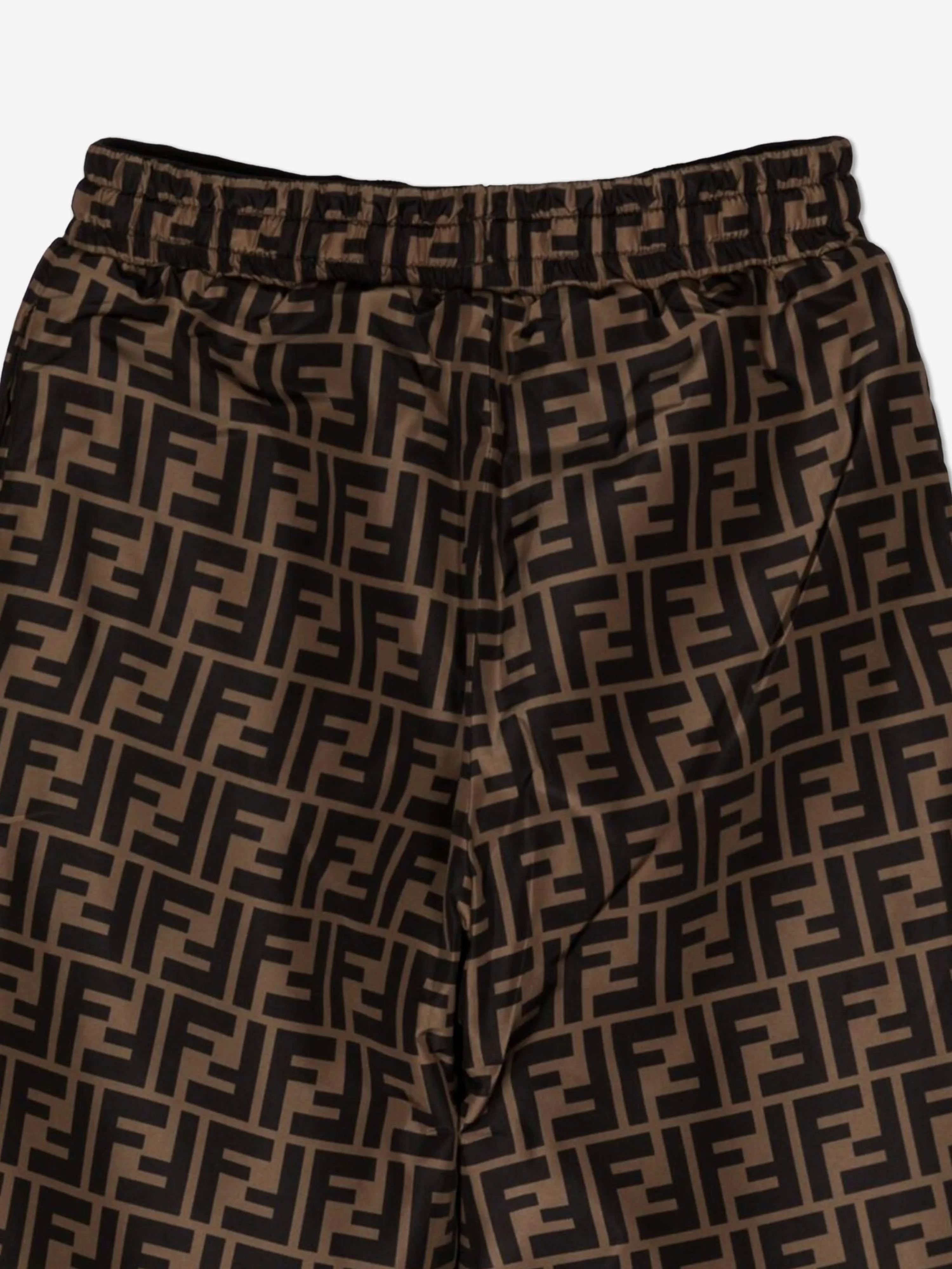 Fendi Kids FF Logo Jogginghose in Braun