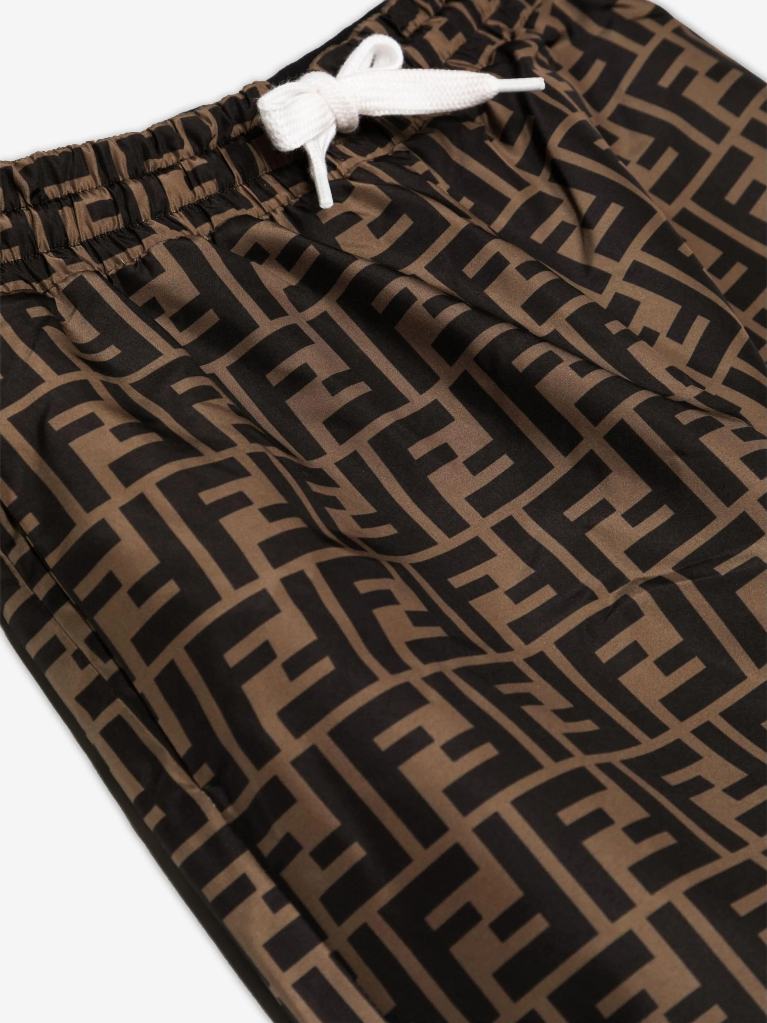 Fendi Kids FF Logo Jogginghose in Braun