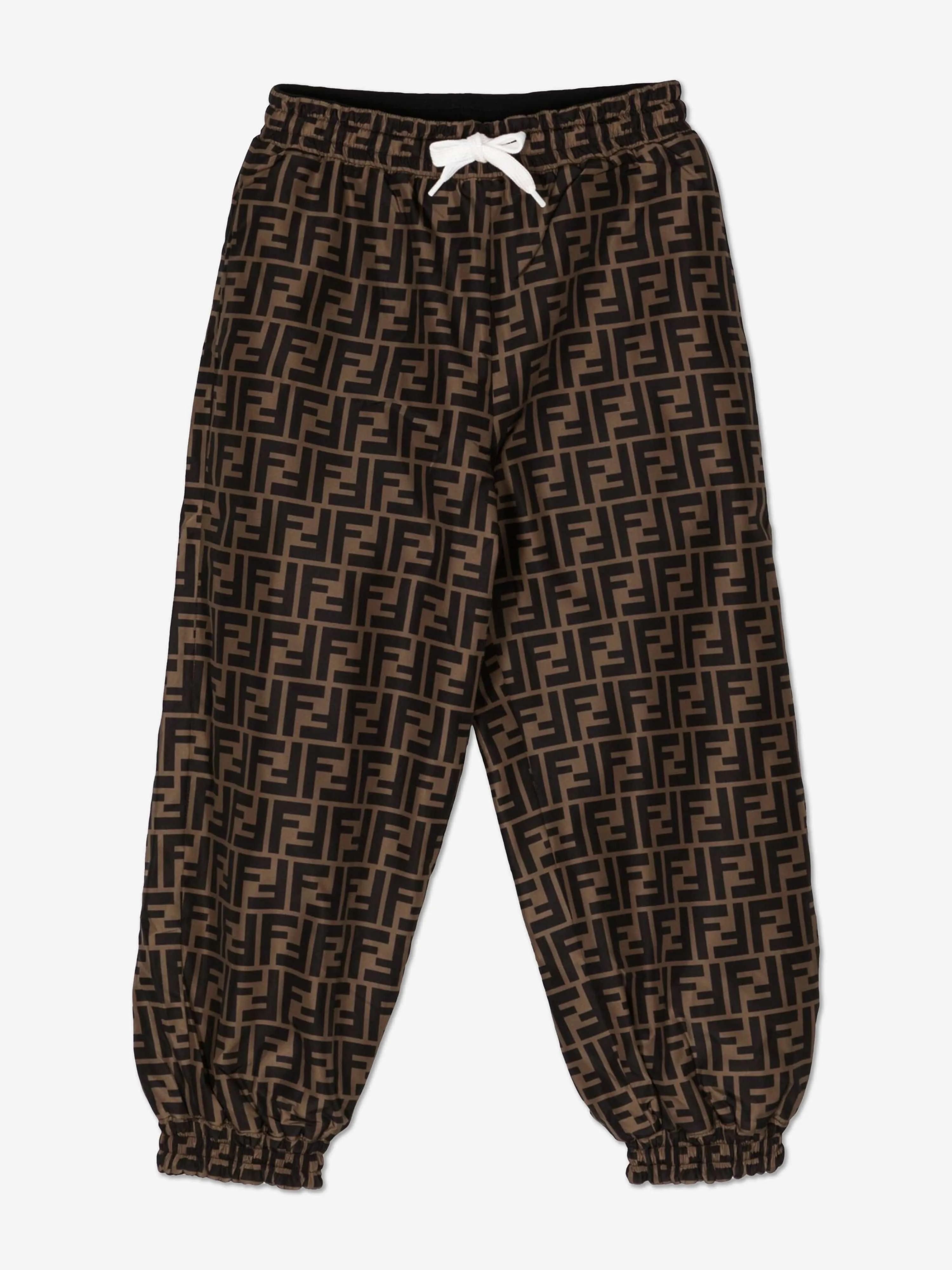 Fendi Kids FF Logo Jogginghose in Braun