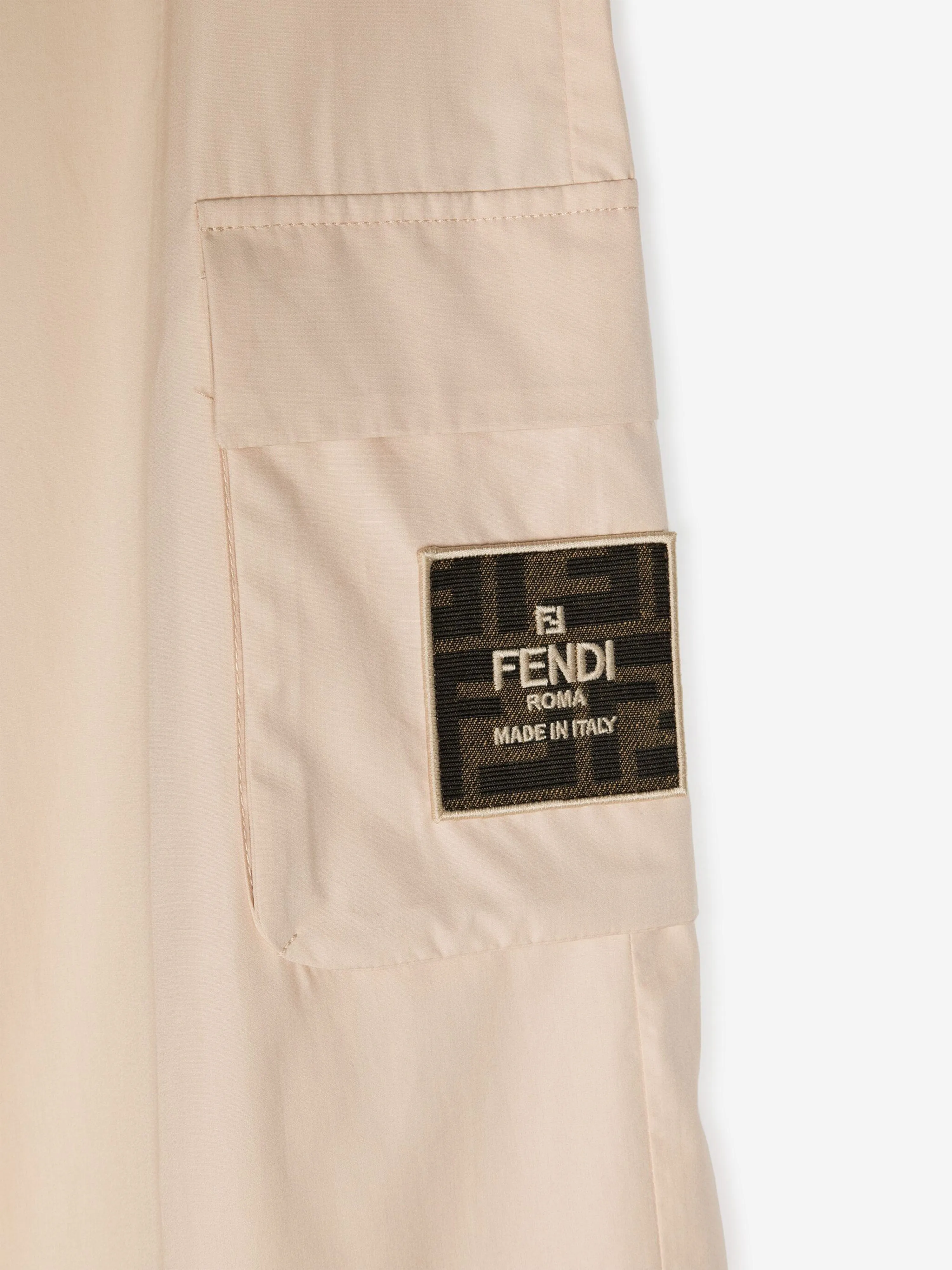 Fendi Kids Logo Cargo-Hose in Beige