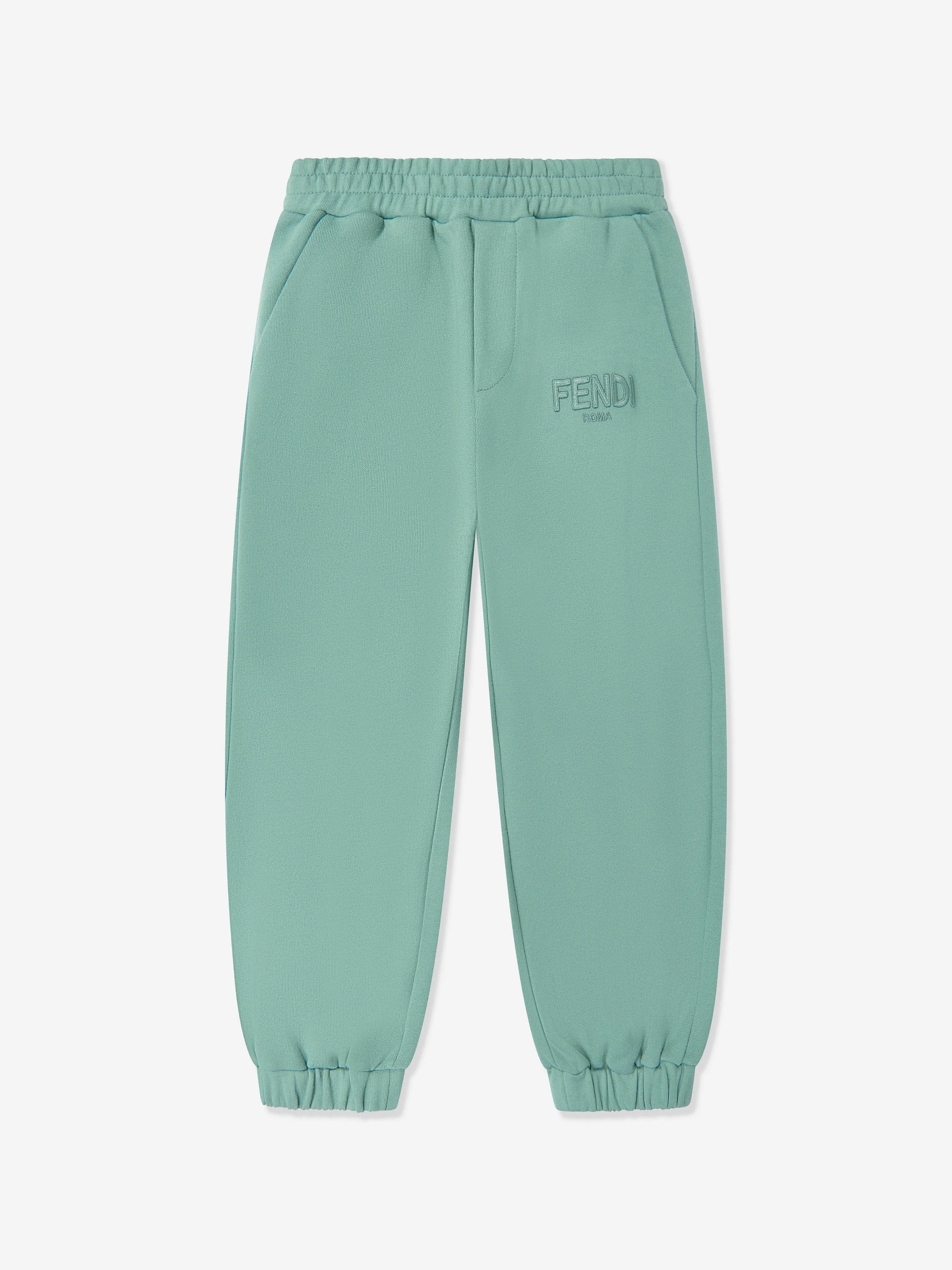 Fendi Kids Logo Jogginghose in Grün