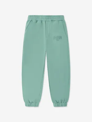 Fendi Kids Logo Jogginghose in Grün
