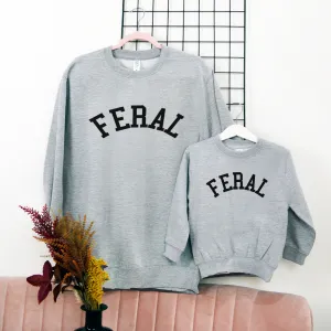 Feral College Matching Mum & Kids Sweatshirts pregnancy clothes clearance