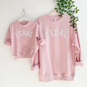 Feral College Matching Mum & Kids Sweatshirts breastfeeding tops cheap