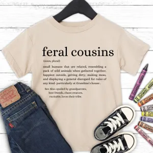 Feral Cousins Definition Kids Tee boys apparel promo code