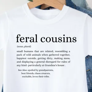 Feral Cousins Definition Kids Tee boys apparel promo code