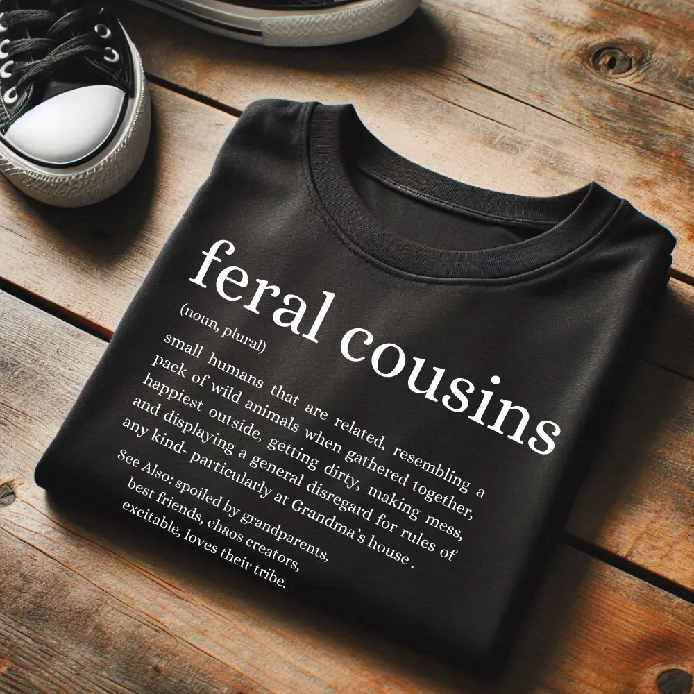 Feral Cousins Definition Kids Tee