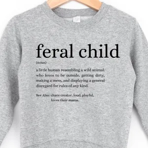 Feral Definition Kids Sweatshirt boys fashion clearance