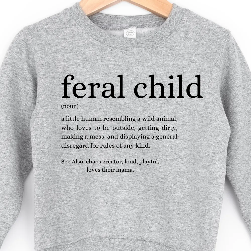 Feral Definition Kids Sweatshirt boys fashion clearance