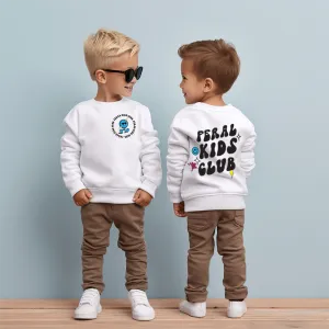 Feral Kids Club Front & Back Graphic Sweatshirt boys fashion clearance