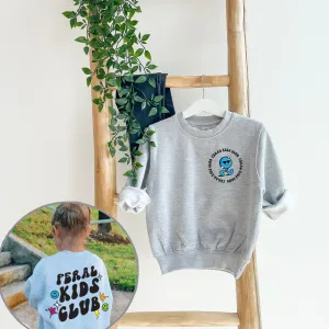 Feral Kids Club Front & Back Graphic Sweatshirt girls skirts clearance