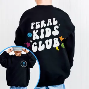 Feral Kids Club Front & Back Graphic Sweatshirt girls skirts clearance