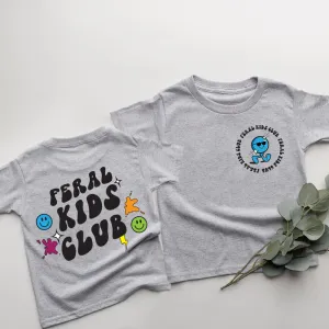 Feral Kids Club Front & Back Graphic Tees girls dresses outlet