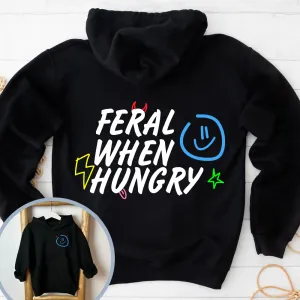 Feral When Hungry Kids Hoodie boys fashion clearance