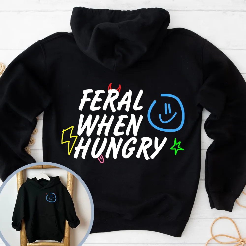 Feral When Hungry Kids Hoodie