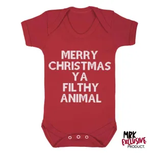Filthy Animal Red Short-Sleeve Bodysuit (MRK X) cheap baby clothes online