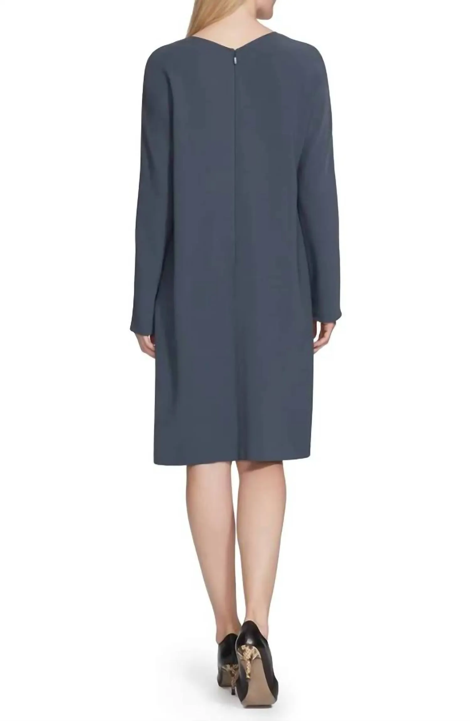 Finesse Thurmen Dress In Blue Storm
