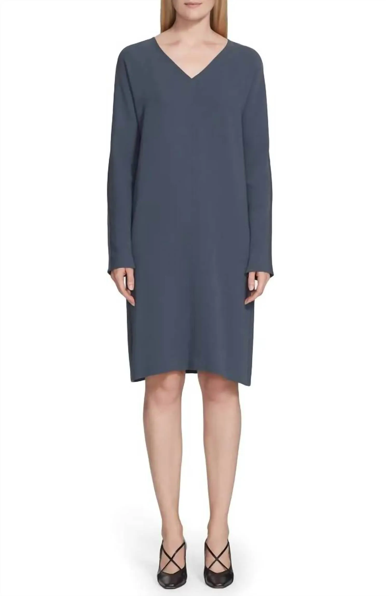Finesse Thurmen Dress In Blue Storm