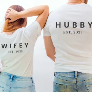 First & Only- Hubby & Wifey Personalised Back T-Shirts nursing bras sale