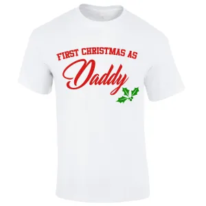 First Christmas As Daddy T-Shirt (MRK X) mens dad clothes online
