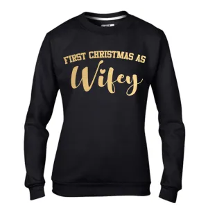 First Christmas As Wifey Sweatshirt (MRK X) nursing bras sale